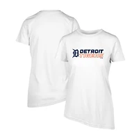 Women's Levelwear  White Detroit Tigers Birch Chase T-Shirt