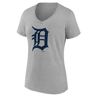 Women's Logo Athletic  Navy Detroit Tigers Official V-Neck T-Shirt