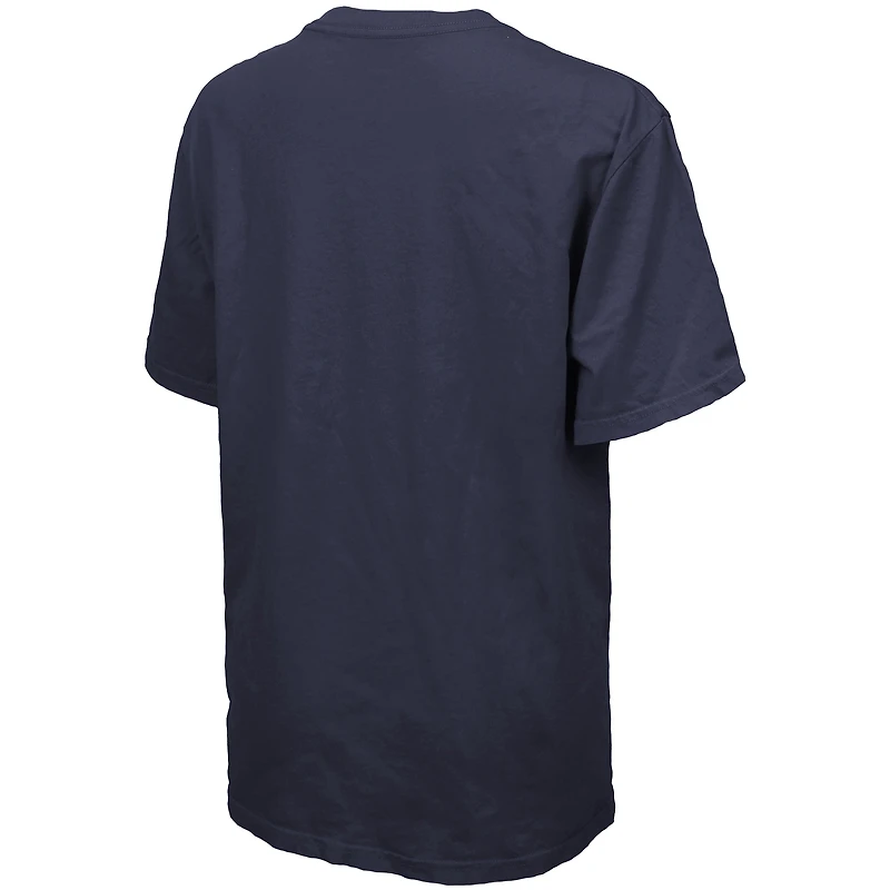 T-shirt surdimensionné bleu marine pour femme Majestic Threads, motif première base des Detroit Tigers