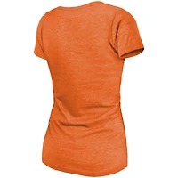 T-shirt tri-mélange orange et kaki Wacky Co-op pour femme de Majestic Threads, Tigers Detroit