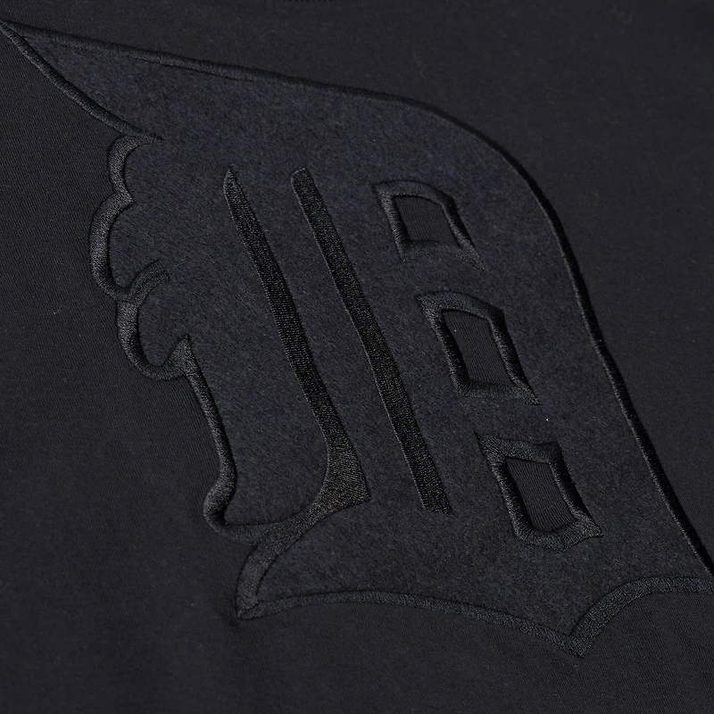 Women's Mitchell & Ness Black Detroit Tigers Cooperstown Collection Phantom Cropped T-Shirt