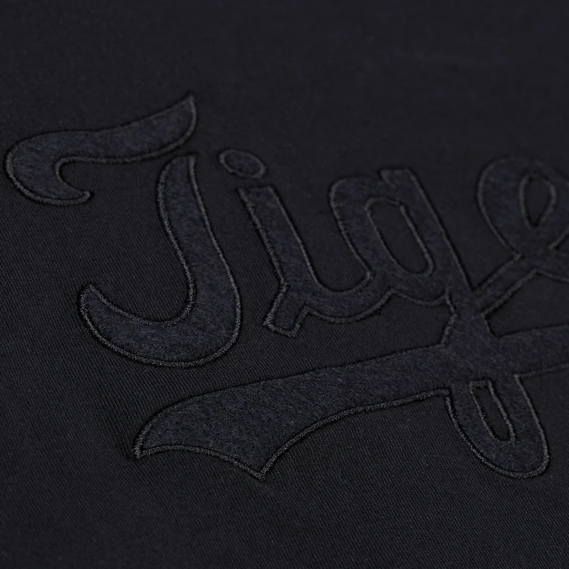 Women's Mitchell & Ness Black Detroit Tigers Cooperstown Collection Phantom Cropped T-Shirt