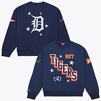 Women's Mitchell & Ness  Navy Detroit Tigers Pep Rally Sweatshirt