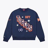 Women's Mitchell & Ness  Navy Detroit Tigers Pep Rally Sweatshirt