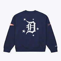 Women's Mitchell & Ness  Navy Detroit Tigers Pep Rally Sweatshirt