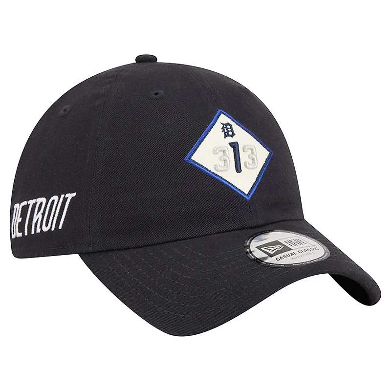Casquette classique décontractée ajustable Detroit Tigers City Connect pour femme, bleu marine