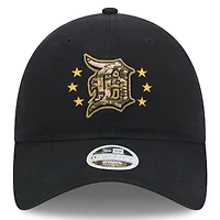 Casquette ajustable 9TWENTY pour la Journée des Forces armées 2024 des Detroit Tigers New Era noire pour femme