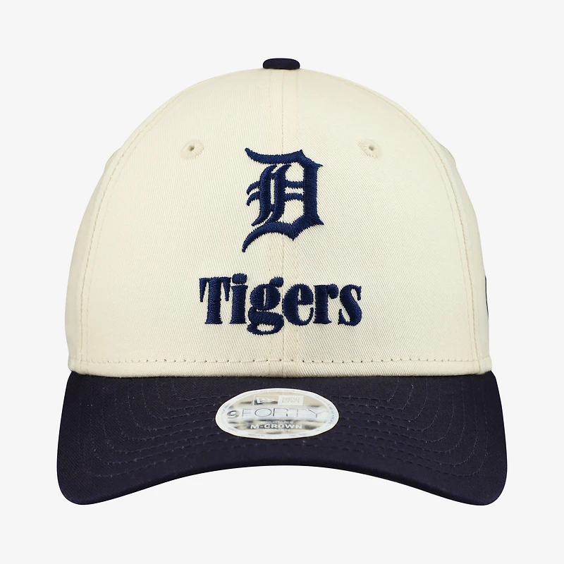 Women's New Era Cream/Navy Detroit Tigers Primary 9FORTY M-Crown Adjustable Hat