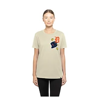 T-shirt crème New Era pour femme avec étoiles et casquette des Detroit Tigers