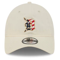 Casquette ajustable New Era crème Detroit Tigers USA 250 Fourth of July 9TWENTY pour femme