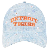 Women's New Era  Light Blue Detroit Tigers Daisy All Over 9TWENTY Adjustable Hat