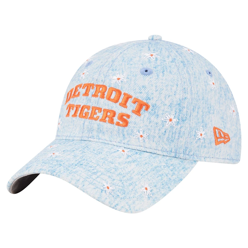 Women's New Era  Light Blue Detroit Tigers Daisy All Over 9TWENTY Adjustable Hat