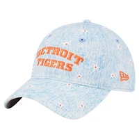 Women's New Era  Light Blue Detroit Tigers Daisy All Over 9TWENTY Adjustable Hat
