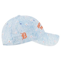 Women's New Era  Light Blue Detroit Tigers Daisy All Over 9TWENTY Adjustable Hat