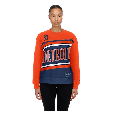 Women's New Era  Navy/Orange Detroit Tigers Gameday Fleece Sweatshirt