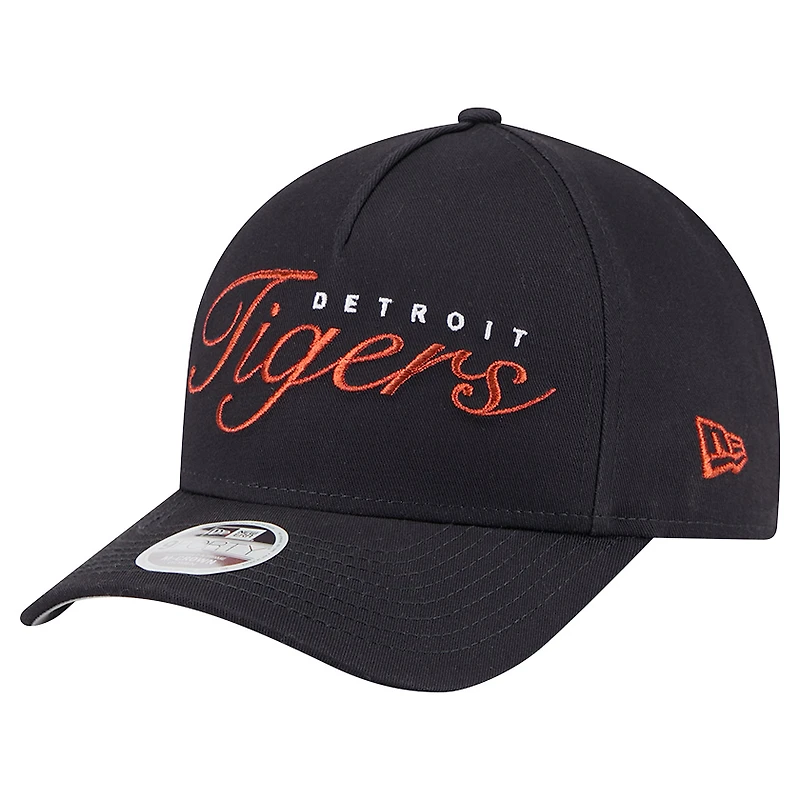 Casquette ajustable 9FORTY métallisée bleu marine Detroit Tigers de New Era pour femme