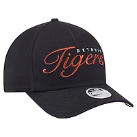 Casquette ajustable 9FORTY métallisée bleu marine Detroit Tigers de New Era pour femme