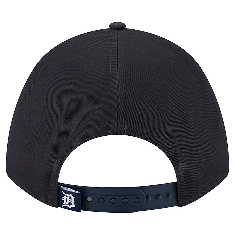 Casquette ajustable 9FORTY métallisée bleu marine Detroit Tigers de New Era pour femme