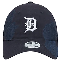 Women's New Era Navy Detroit Tigers Roses 9TWENTY Adjustable Hat
