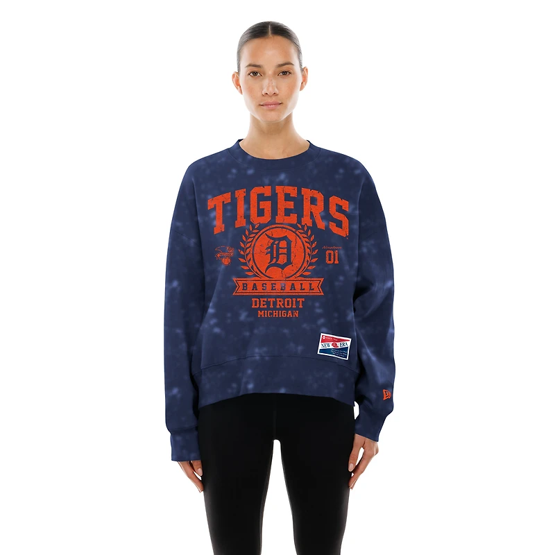 Sweat-shirt oversize style boxer New Era bleu marine Detroit Tigers pour femme