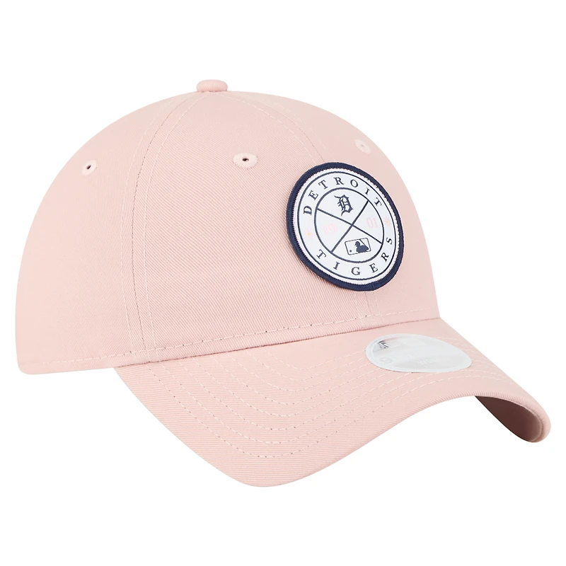 Casquette ajustable Bloom 9TWENTY rose New Era pour femme des Detroit Tigers