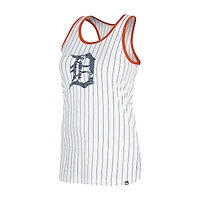 Women's New Era White Detroit Tigers Gameday Pinstripe Tank Top
