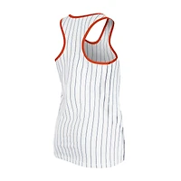 Women's New Era White Detroit Tigers Gameday Pinstripe Tank Top