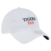 Casquette ajustable 9TWENTY blanche New Era pour femme, fan de l'équipe des Detroit Tigers