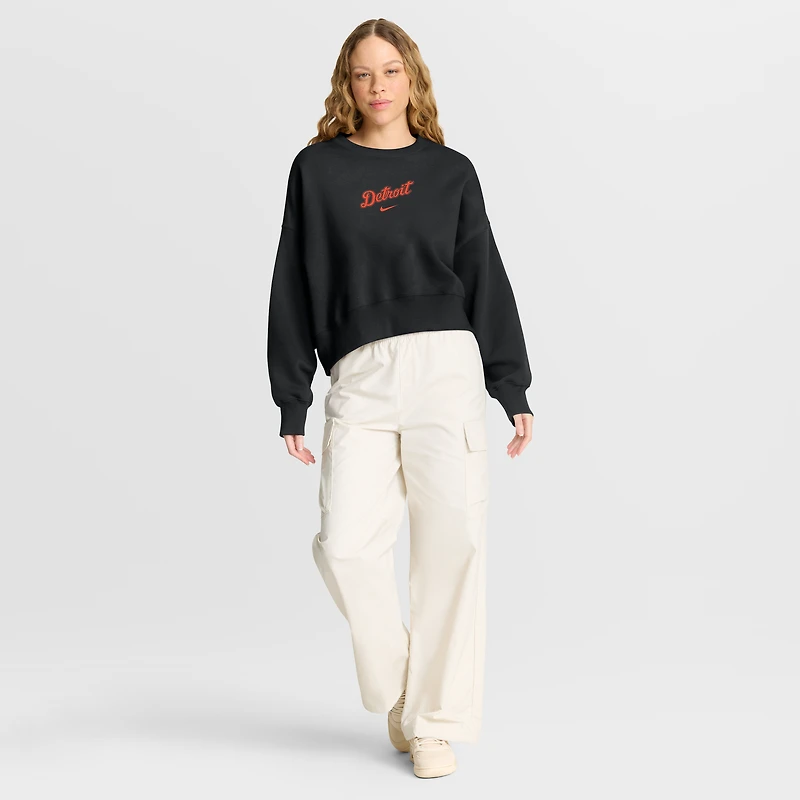 Sweat-shirt oversize Nike Detroit Tigers noir pour femme