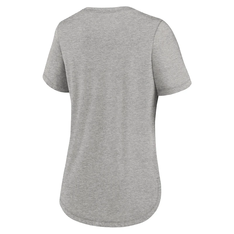 T-shirt Nike pour femme, gris chiné, Detroit Tigers, en mélange de trois matières.