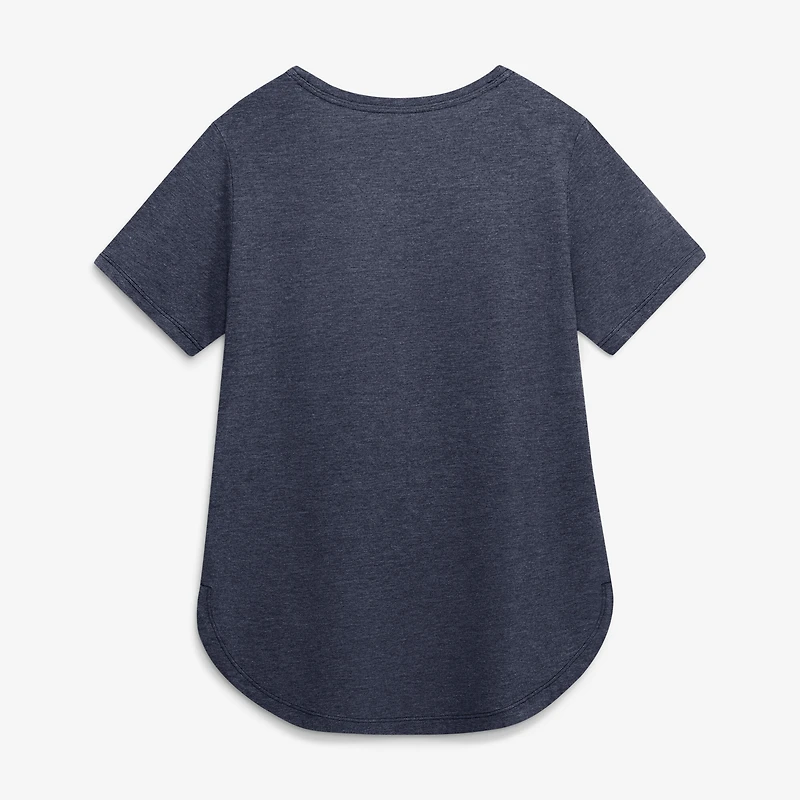 Women's Nike Heather Navy Detroit Tigers Arched Tri-Blend T-Shirt