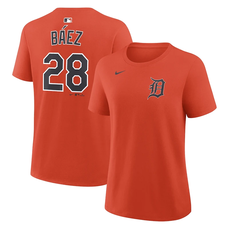 Women's Nike Javier Báez Navy Detroit Tigers Name & Number T-Shirt
