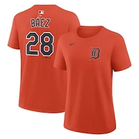 Women's Nike Javier Báez Navy Detroit Tigers Name & Number T-Shirt