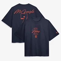 Women's Nike Kevin McGonigle Navy Detroit Tigers Premium Essentials Boxy Name & Number T-Shirt