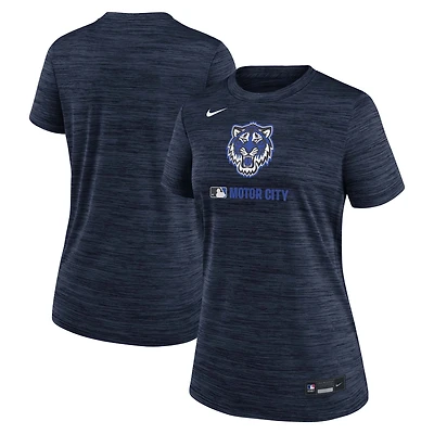 Women's Nike Navy Detroit Tigers Authentic Collection City Connect Velocity Dri-FIT T-Shirt