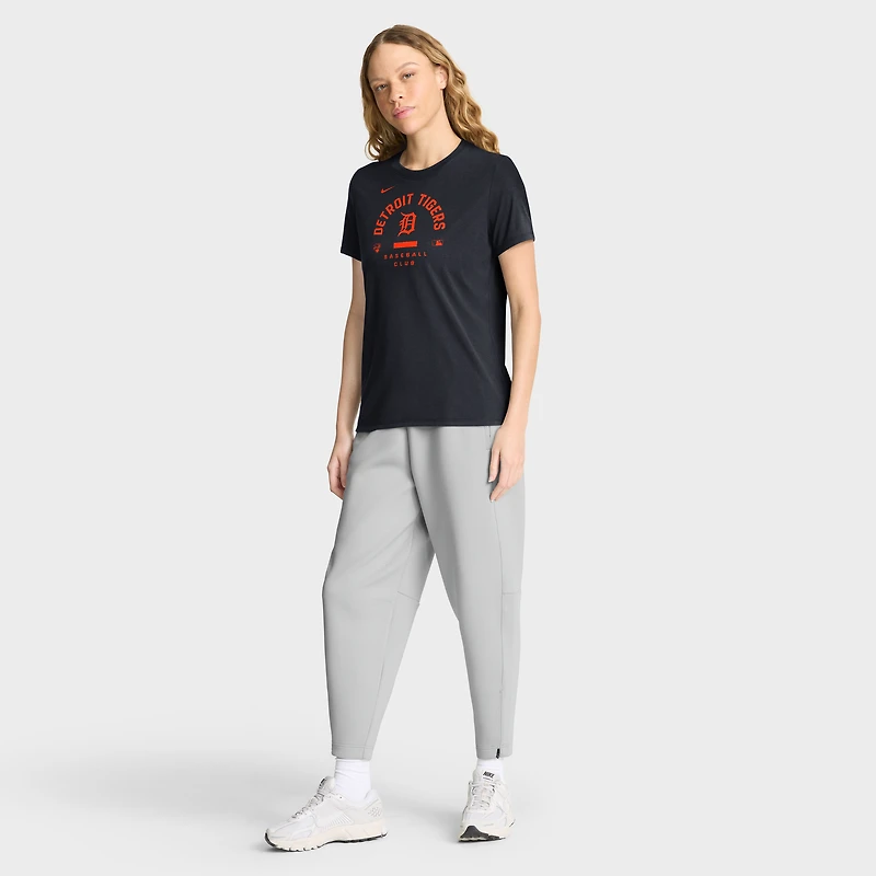 T-shirt Nike Detroit Tigers Authentic Collection Early Work Tri-Blend Dri-FIT pour femme, bleu marine