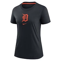 T-shirt Nike bleu marine Detroit Tigers Authentic Collection Early Work Tri-Blend pour femme