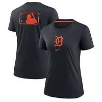 T-shirt Nike bleu marine Detroit Tigers Authentic Collection Early Work Tri-Blend pour femme