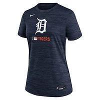 T-shirt Nike bleu marine Detroit Tigers Authentic Collection Velocity Dri-FIT pour femme