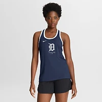 Women's Nike Navy Detroit Tigers Tri-Blend Dri-FIT Racerback Tank Top