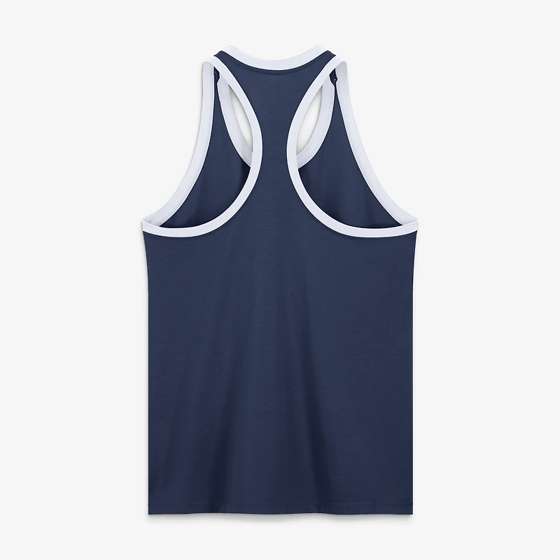 Débardeur dos nageur Nike Detroit Tigers bleu marine pour femme, en mélange de trois matières Dri-FIT