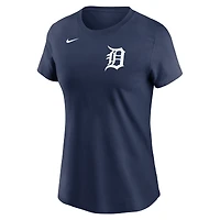 Women's Nike Navy Detroit Tigers Wordmark T-Shirt
