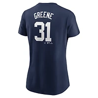 T-shirt Nike Riley Greene bleu marine pour femme, avec nom et numéro Fuse des Detroit Tigers