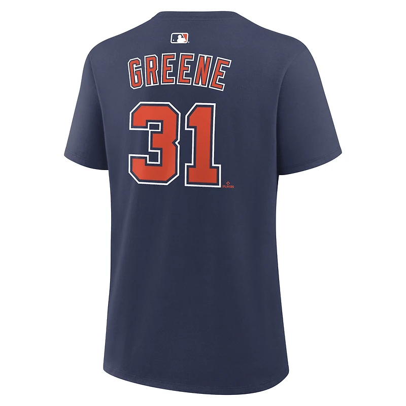 Women's Nike Riley Greene Navy Detroit Tigers Name & Number T-Shirt