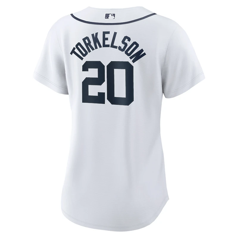 Maillot de joueur réplique à domicile Nike Spencer Torkelson des Detroit Tigers pour femme, blanc
