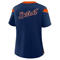 Women's Profile Navy Detroit Tigers Plus Lace-Up T-Shirt