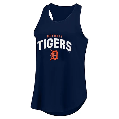 Débardeur à col rond et dos nageur, grande taille, bleu marine, Detroit Tigers, pour femme