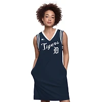 Women's Starter  Navy Detroit Tigers Fast Track Sneaker V-Neck Dress