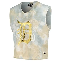 Débardeur délavé The Wild Collective Detroit Tigers pour femme, blanc