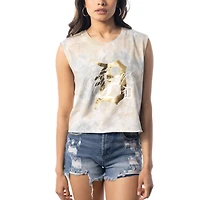 Débardeur délavé The Wild Collective Detroit Tigers pour femme, blanc